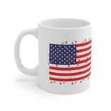 CHRISTMAS USA FLAG Ceramic Mug 11oz