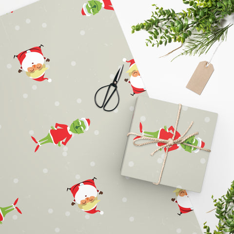 Santa Trump & Grinch Biden Wrapping Paper