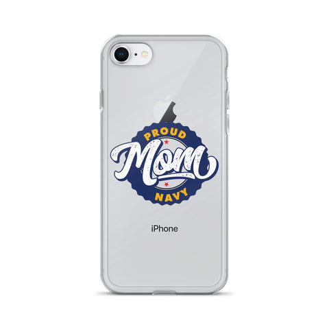 Proud Navy Mom iPhone Case