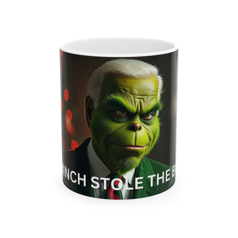 The Grinch Stole the Border Ceramic Mug, (11oz, 15oz)