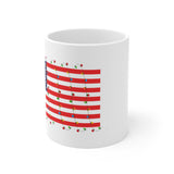 CHRISTMAS USA FLAG Ceramic Mug 11oz