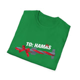 "TO: HAMAS" Christmas T-Shirt