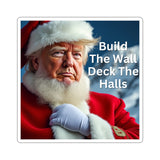 Trump "Build The Walls, Deck The Halls" Christmas Laptop Sticker