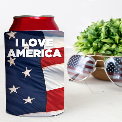 I Love America Koozie